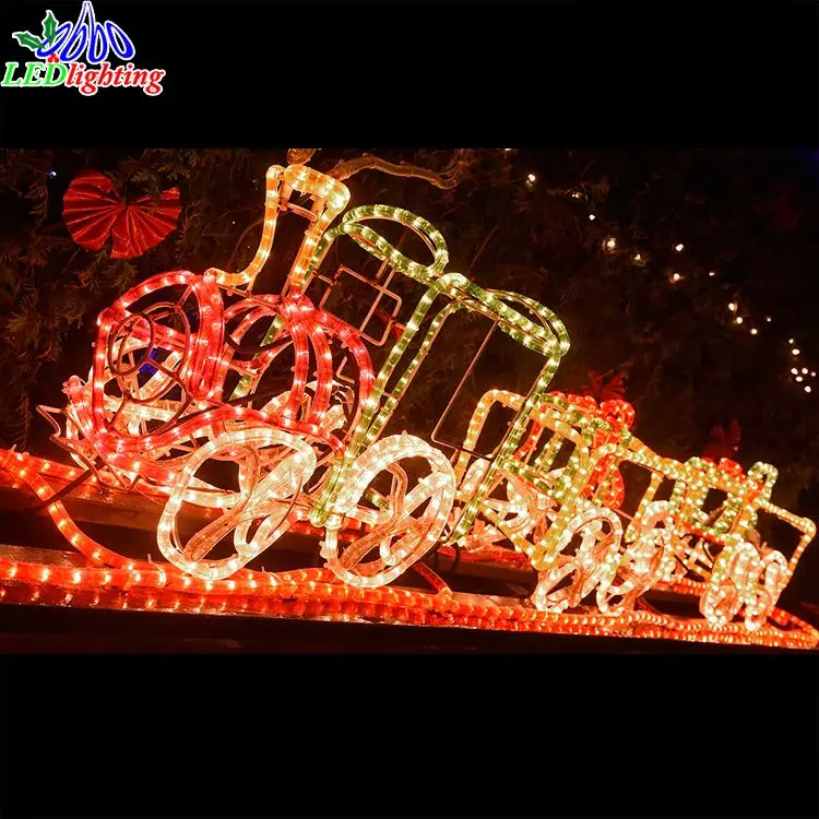 Led Light Show Trees Outdoor Christmas Train Decoration Unique