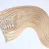 160g 180g 220g Best selling products 100% remy human hair extensions clip in for white women