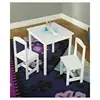 Solid wood durable white square children table for study