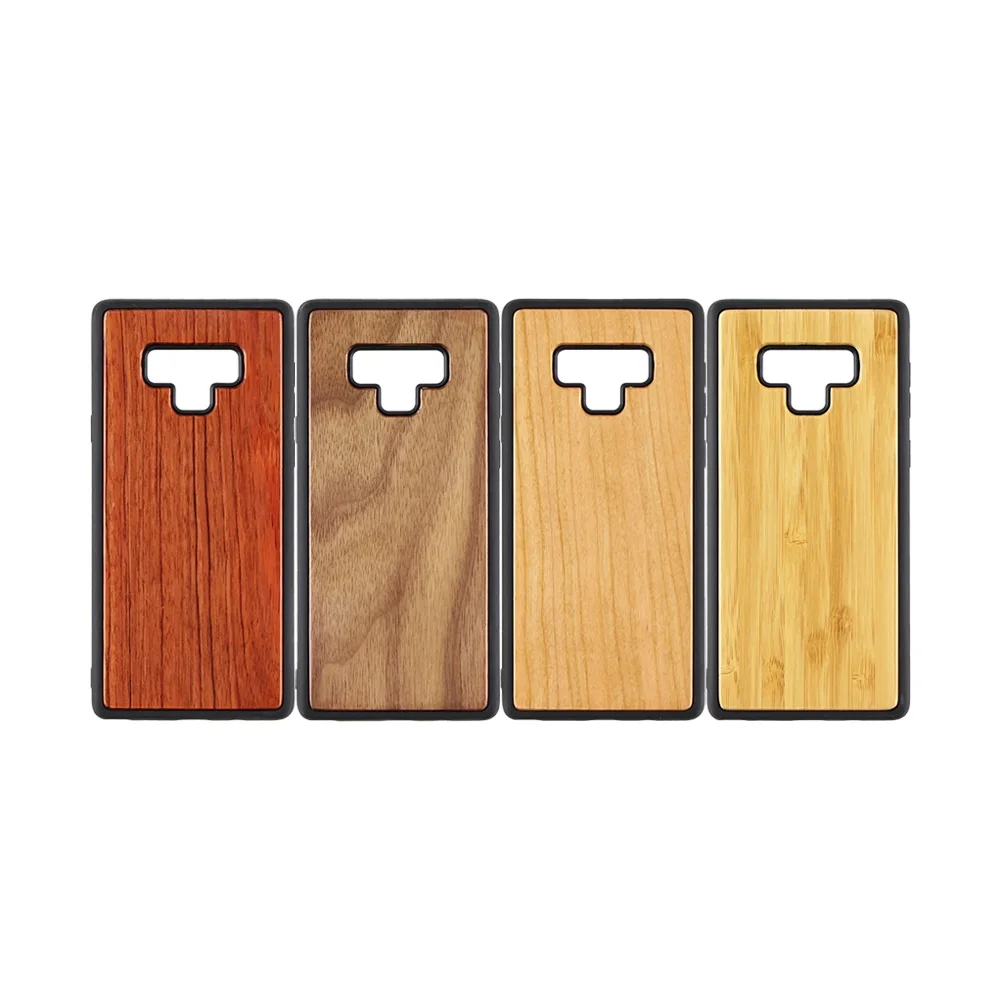 

Slim Wood Back Cover TPU Bumper Phone Case For Samsung Note 9, Original wood color