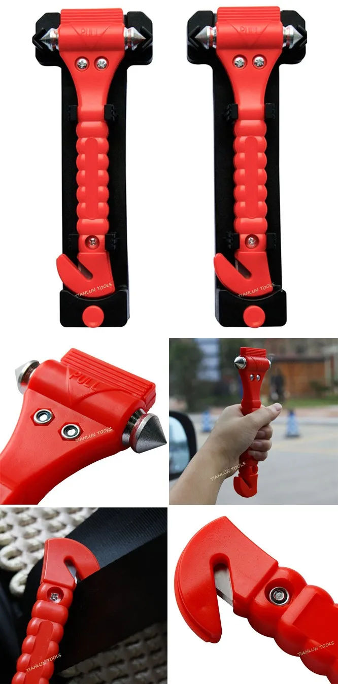 Emergency Car Window Breaker Life Safety Hammer,Portable Car Seat Belt Cutter Hammer