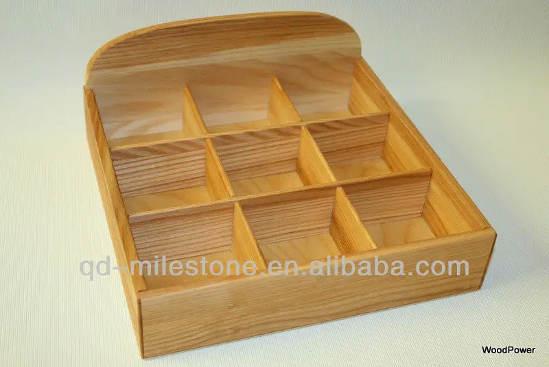 Unfinished Wood Memory Display Boxunfinished Wooden Box With Divider