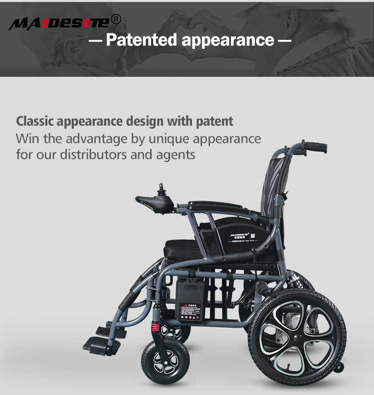 Leadacid Battery Power Handicapped Electric Wheelchair Folding Wheel