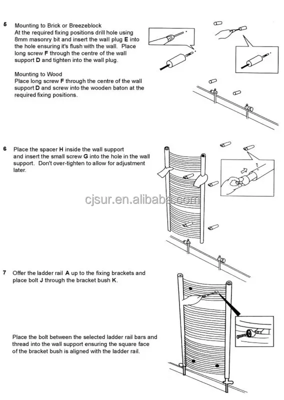 installation curved towel rails2