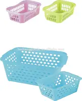 

Customize color Bathroom Rectangle Plastic Food Fruit Storage Basket