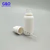 30ml white glass dropper bottle with super child tamperproof cap 1oz body oil container with measured glass pipette