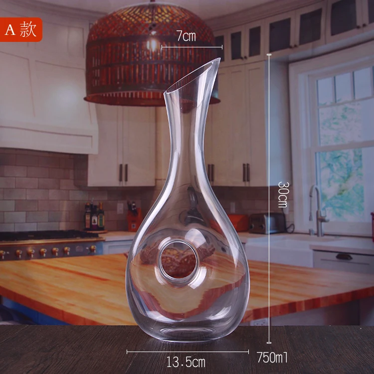 Hot Sale Crystal Wine Decanter 750 Ml 1200 Ml Glass Decanter With Hole