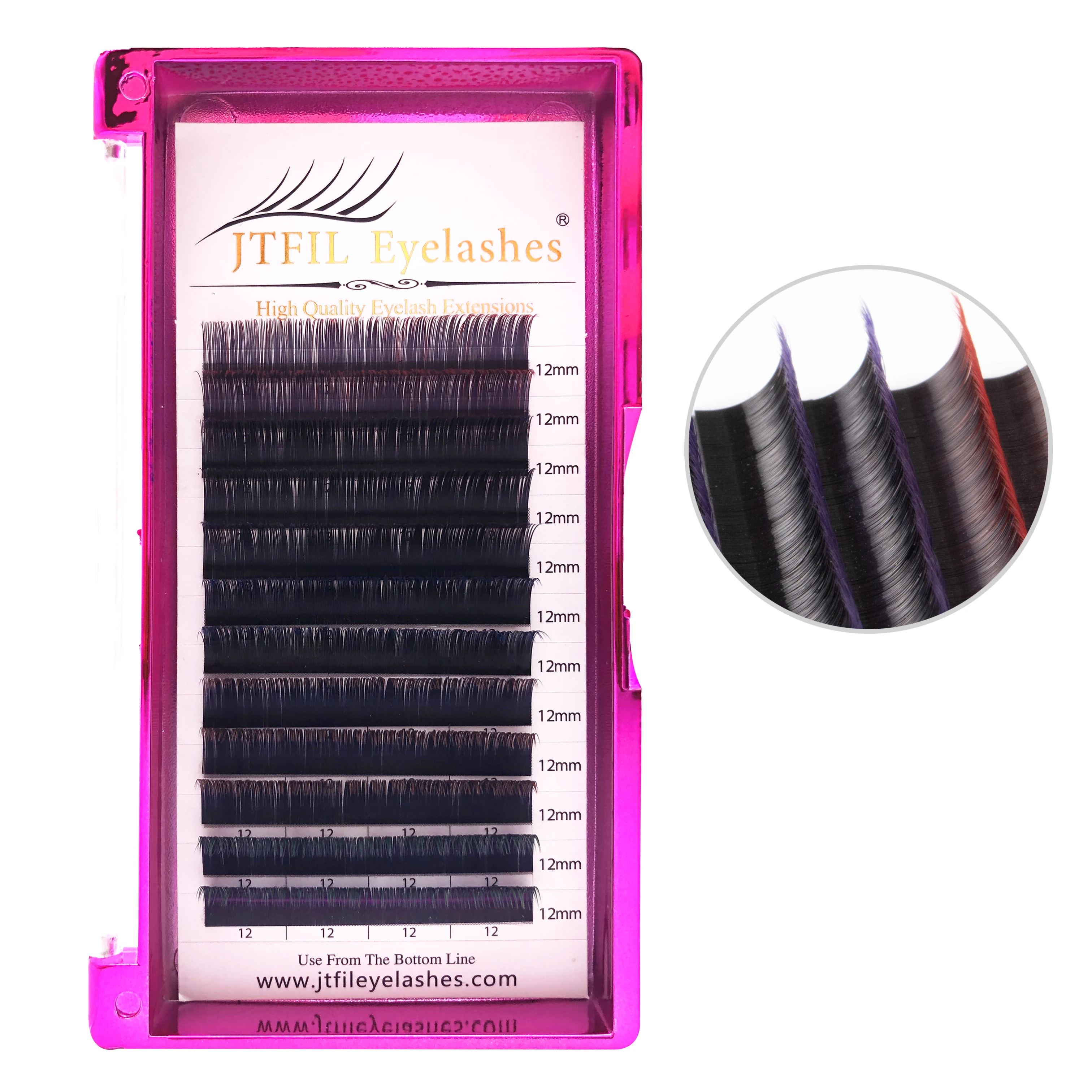 

new design mink ombre individual eyelash extensions private label, N/a