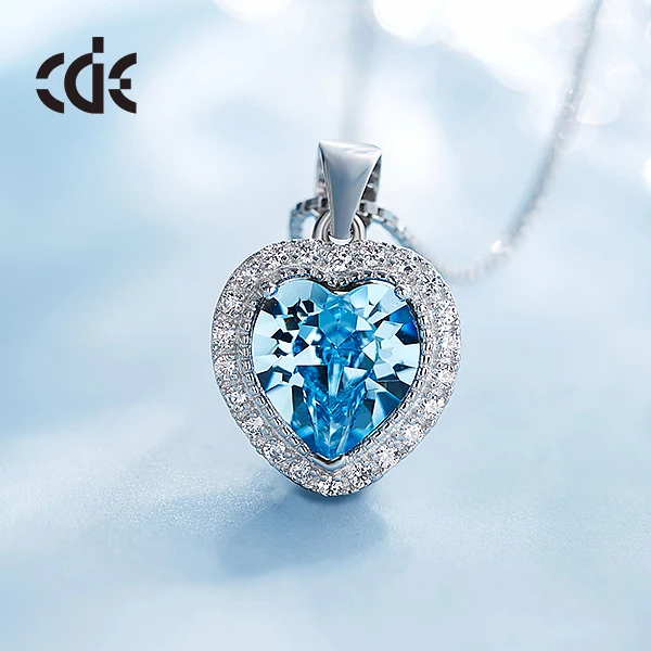 Jewelry Necklace 925 Pendant embellished with crystals from Swarovski Silver