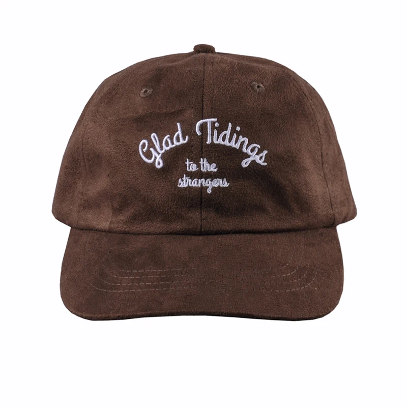 Wholesale Custom Embroidered Leather Strap Custom Suede Dad Hat Buy