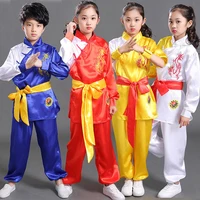 

Children Wushu Costume New Youth long/short sleeved clothes kids Tai Chi clothing Kung Fu performance suit material arts suit