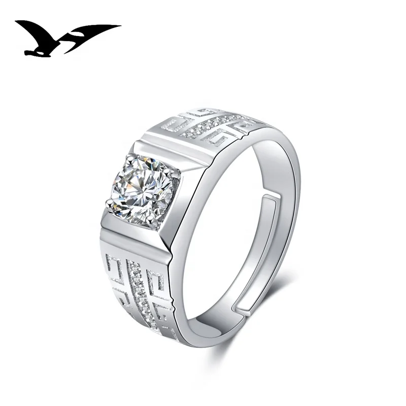 

new white gold models for men 925 sterling silver ring