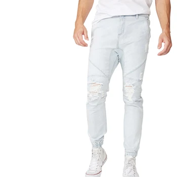 mens denim jogger pants