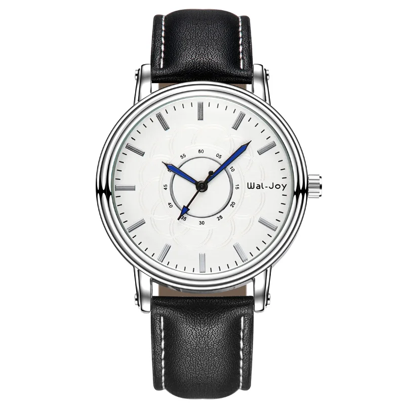 

WJ-8108 Low MOQ OEM Watch Wholesale Quartz Leather Wristwatch Simple Waterproof Mens Fashion Watch, Mix