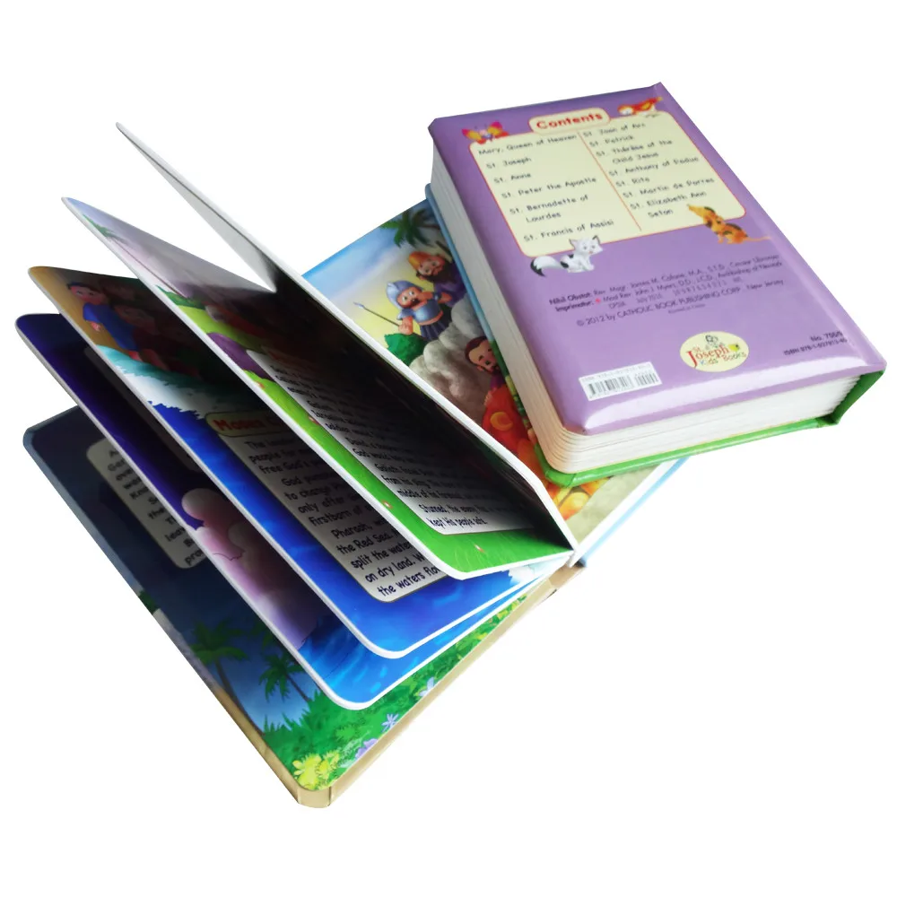 Vivid And Colourful Children Bible Story Hardboard Books For