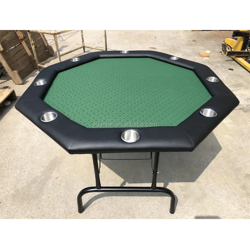 High Quality 48 Inch Octagon 8 Seat Poker Tables With High Speed Cloth