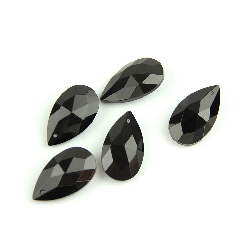 

black tear drop crystal prism lighting pendant parts crystal teardrop lamp chandelier parts for home decor