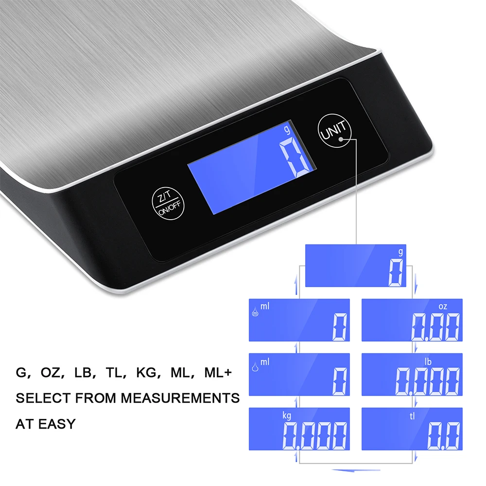 
CX17 New Kitchen Electric Coffee Digital Luggage Food Scale LCD Digital Electric Postal Weight Scale 5kg 