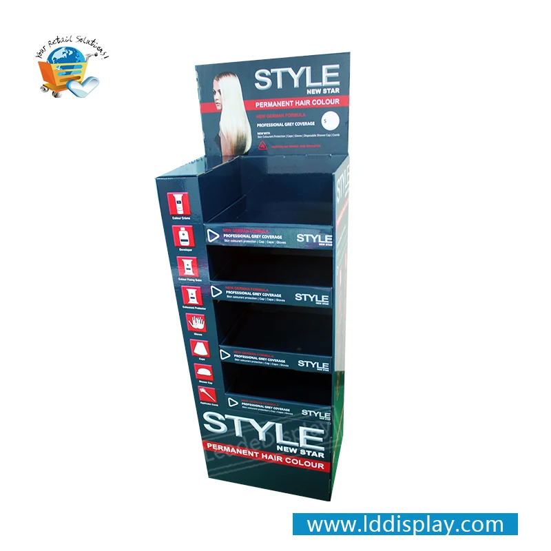 New Product Retail Store Hair Dye Cardboard Display Stand ...