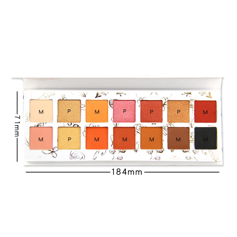 

Hot selling rich pigment matte and shimmer 14 color eyeshadow palette for makeup