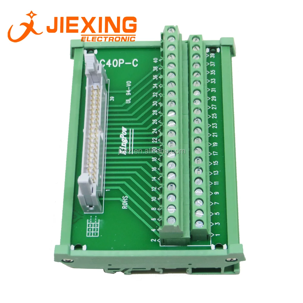 Idc 40pin To Terminal Block 40way Plc Conveter Din Rail Type Idc40p