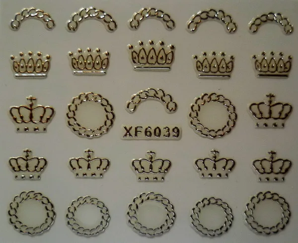 1 Sheet XFXF 3D gilded nail stickers affixed nail polish does not fade nail supplies wholesale