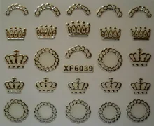 1 Sheet XFXF 3D gilded nail stickers affixed nail polish does not fade nail supplies wholesale
