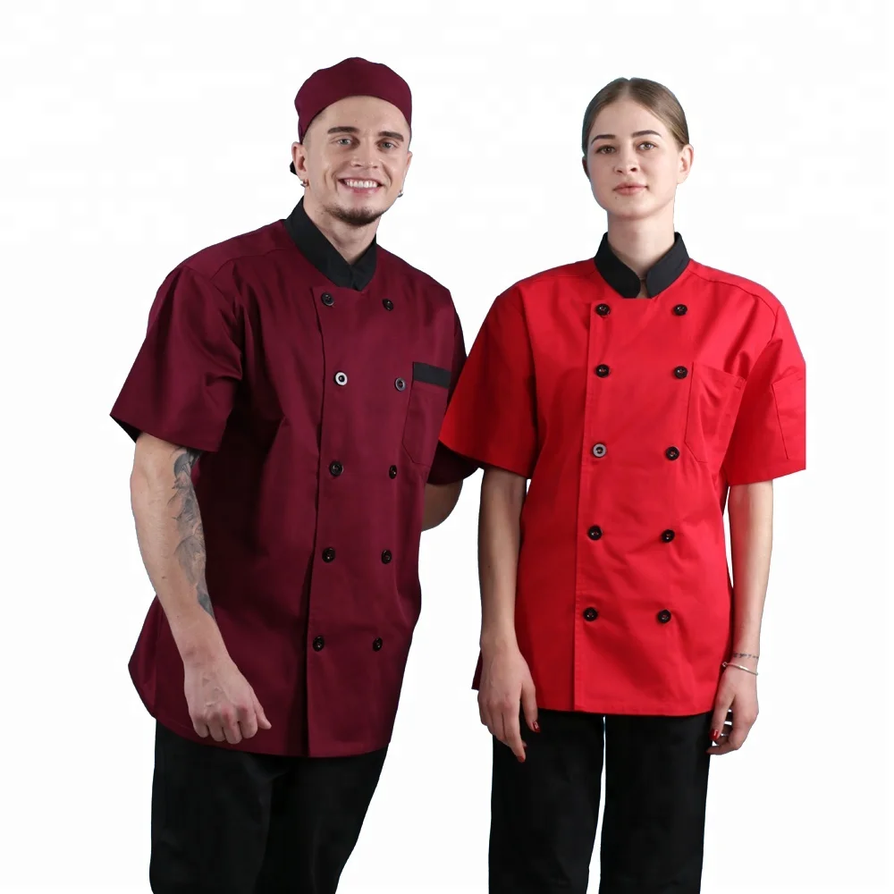 
2018 new short sleeve chef jacket ,restaurant kitchen chef jacket 