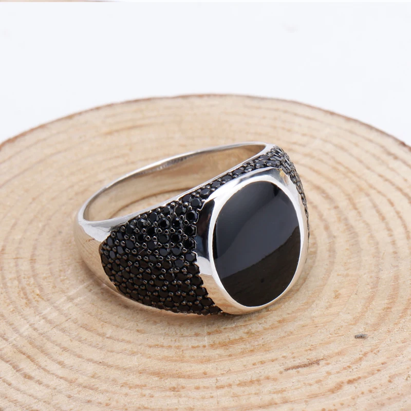 black enamel rings