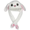 Korea Bunny Hat Moving ears Plush Cute Cap Making Funny Hats Plush Rabbit Hat Factory