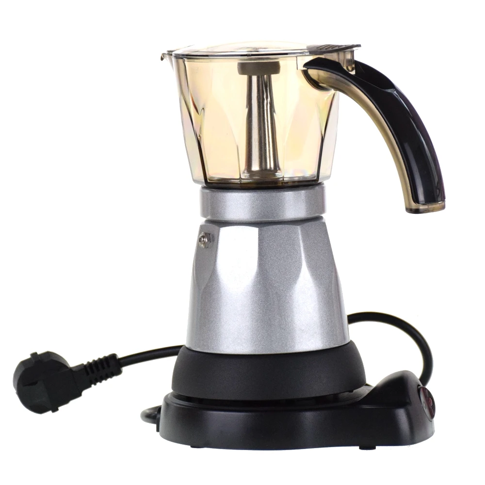 

Ecocoffee High Quality 304 Stainless Steel Electrical Moka Pot 2/4/6/9 Cups Counted Espresso Coffee Maker Mocha Percolator, Slivery/red/blue/yellow