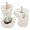 4 Pack White Flannelette Polishing Wheel Kit Polishing Mop Buffing Wheel Polish Pad with Drill Adapter