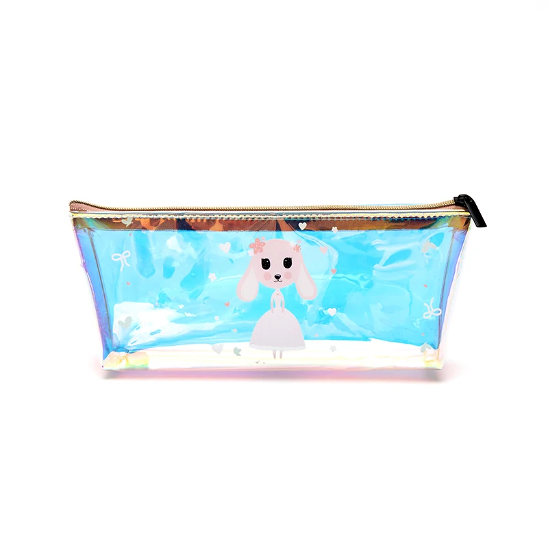 
Hot Shiny Laser Pencil Pouch Cosmetic Bag Pen Pencil Case Stationery Pouch Bag Case Pink for Girls Women 