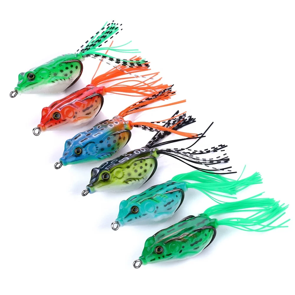 

Hengjia 6 colors Soft Frog fishing lure 5.5cm 12.5g Silicone bait, 6 available/unpainted/customized