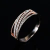 Latest Design 18KGP AAA Grade Cubic Zircon Micro Paved Finger Rings for Mother
