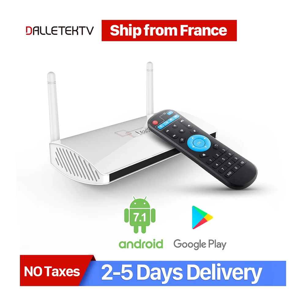 

Leadcool IPTV Set Top Box RK3229 Android 8.1 Shipped from France, White