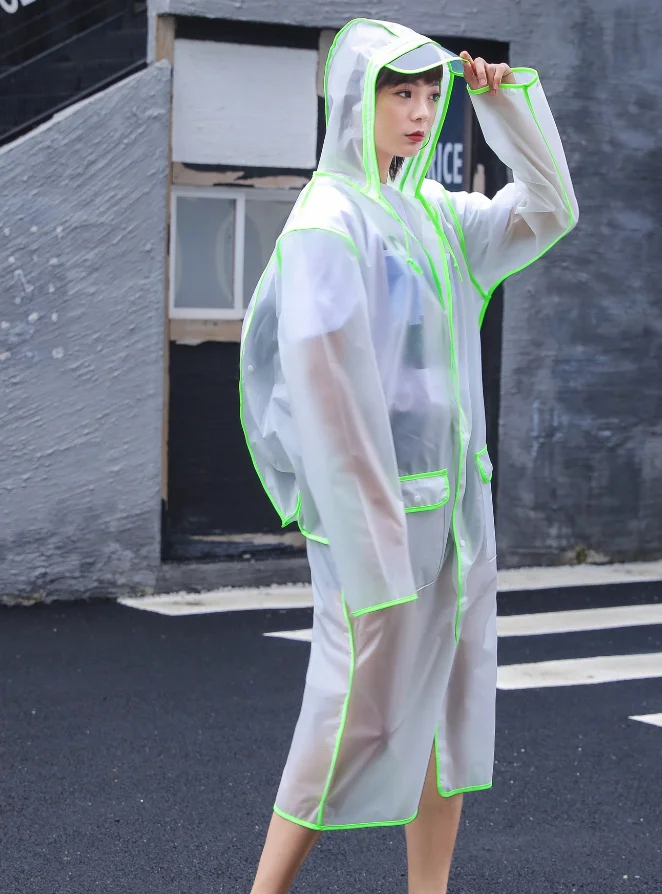 2019 Stylish Best Quality Eva Transparent Backpack Raincoat With Pocket For Women And Men - Buy 