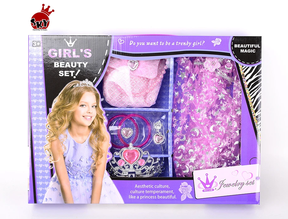 Princess Pretend Play Set Dress Up Play Set Beauty Sets And Shoes Princess Girls Favors