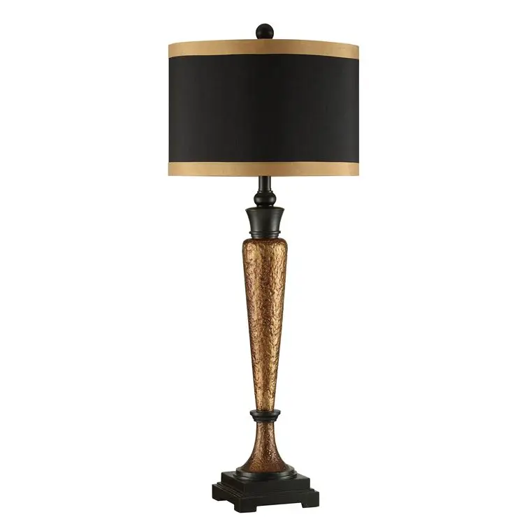 crystal base decorative hammered antique brass finish resin table lamps