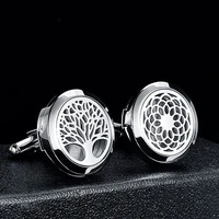 

Custom Aromatherapy Locket Magnetic Clasp Stainless Steel Perfume Cufflinks For Man