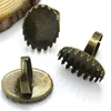 Antique Bronze Semi Mount Setting 18x25mm Oval Diamond Engagement Wed Fine Ring Oval Ring Settings ID00008