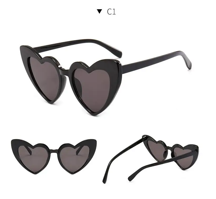 

QUEENA Heart shaped sunglasses women 2019 vintage cat eye sun glasses uv400