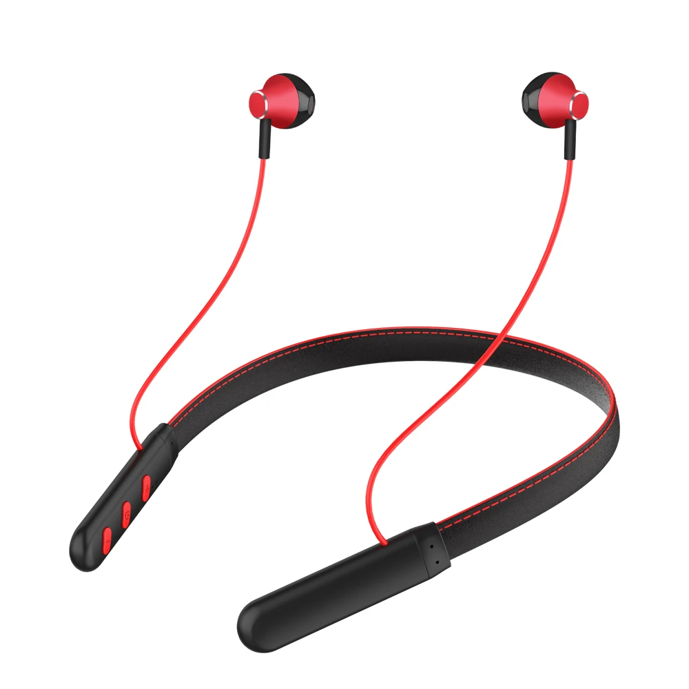 

V5.0 Magnetic Deep Bass Handfree Earphone Wireless Bluetooth Headset, Black+red;black+black