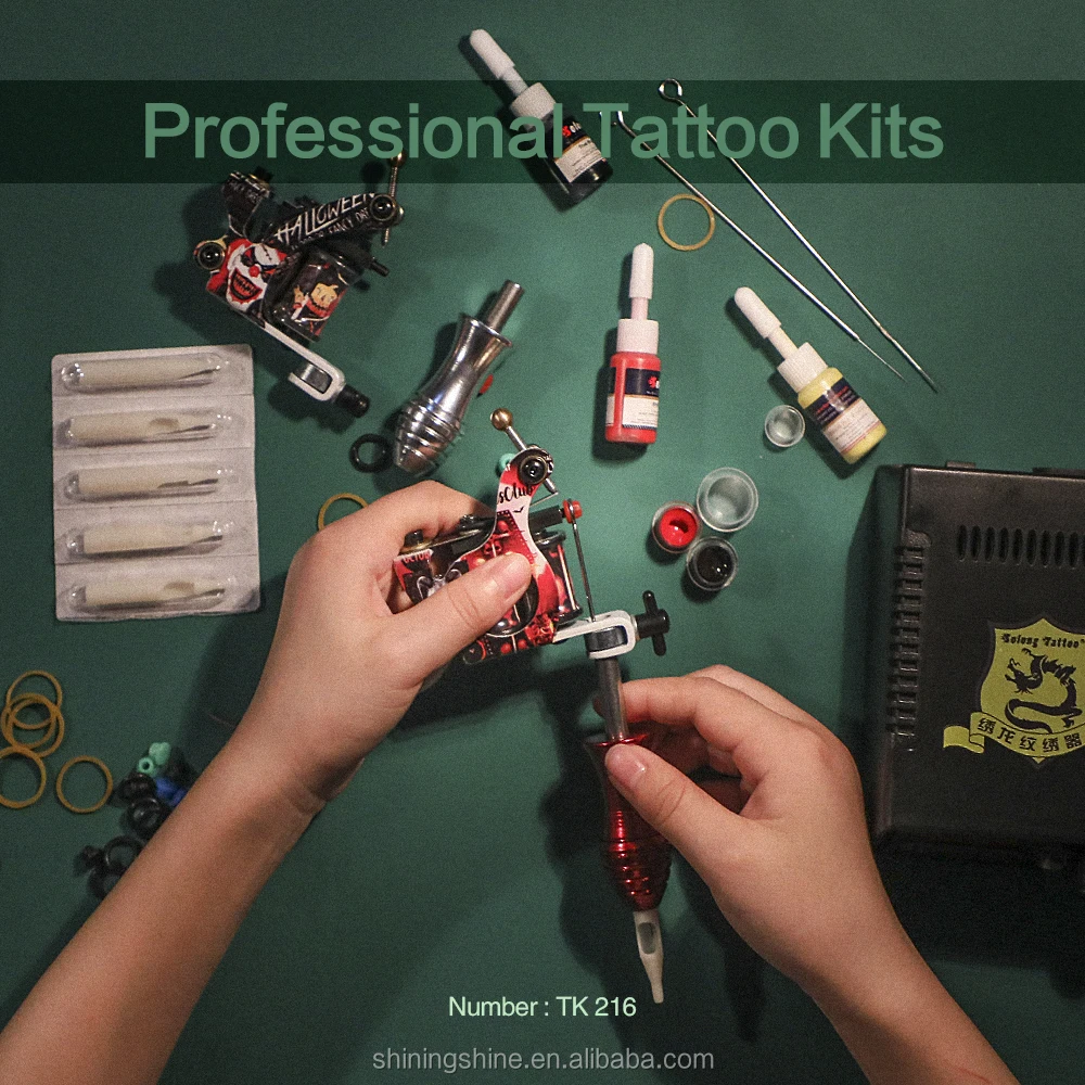 Newest Tattoo Kit 2 Machine Guns For Beginner Best Tattoo Set - Buy Tattoo  Kit 2 Machine Gun,Beginner Tattoo Kit,Tattoo Machine Set Product on  
