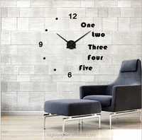 

Quartz Type Children DIY wall clock Modern Design 3D EVA Sticker Decorative Large Wall Clock