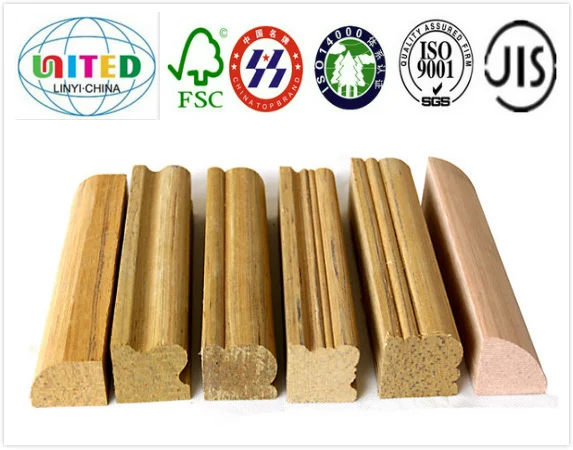 engineered wooden frame moulding/exterior door jamb/fancy wood mouldings