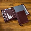 Fashion coffee grain leather binder portfolio for businessmen gifts