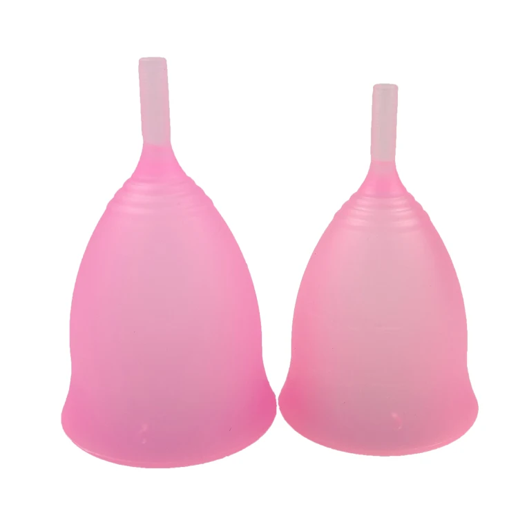 

BPA free feminine hygiene sanitary factory offer good quality reusable silicone menstruation period cup, Pink, purple, red, white