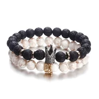 

Fashion Beaded Women Men Bracelets Classic Round Bead Charm Bracelets