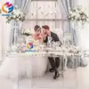 Hotel banquet dining wedding event furniture clear plexiglass crystal acrylic wedding table for sale